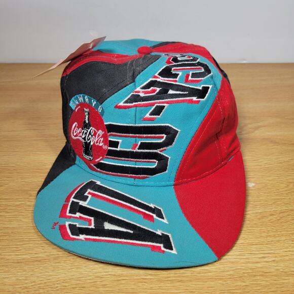 Vintage Rare Coca Cola 1994 Coke Drew Pearson Soda Promo Swirl Hat Snapback - Picture 10 of 15